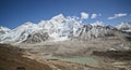 Everest,Nuptse and Lhotse viewed from Kala Pattar Royalty Free Stock Photo