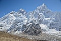 Everest,Nuptse and Lhotse viewed from Kala Pattar Royalty Free Stock Photo