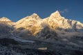 Everest and Nuptse peak from Kalapatthar Royalty Free Stock Photo