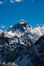 Everest Peak or Chomolungma - top of the world Royalty Free Stock Photo