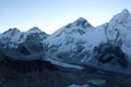 The everest range at dawn from Kala Patthar, Gorak Shep, Everest Base Camp trek, Nepal Royalty Free Stock Photo