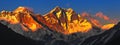 Everest at sunset Royalty Free Stock Photo