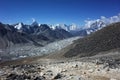 Everest trek, View from the way to Kala Patthar of Khumbu Glacier and mountains, Nepal