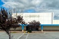 Empty Sears Department Store Just a Ghost Outline of their Sign Left on Facade Royalty Free Stock Photo