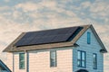 Solar Panels on the Roof of a Home in the afternoon sun