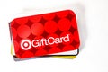 Target Gift Card on stack or other gift cards Royalty Free Stock Photo