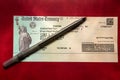 United States Treasury IRS Income Tax Refund Check