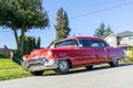 Vintage Red 1955 Cadillac Car That has Been Restored