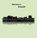 Everett, Washington city silhouette