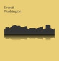 Everett, Washington city silhouette