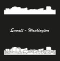 Everett, Washington city silhouette