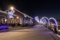 Everett Wintertide Christmas Decorations at the waterfront Royalty Free Stock Photo