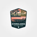 everglades national park logo vector patch symbol illustration design Royalty Free Stock Photo