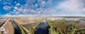 Everglades swamps aerial view at dusk, Florida-USA Royalty Free Stock Photo