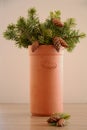 Evergreens In Wine Cooler Vase
