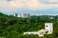 Evergreen forest at Hinsuay Namsai beach, Rayong, Thailand. The growth of tourism and construction of hotels and resorts made redu