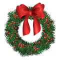 Evergreen holiday wreath