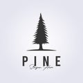 evergreen logo pine tree icon symbol vector illustration design.