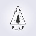 evergreen logo pine tree icon symbol vector illustration design..