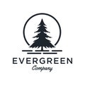 Evergreen / Pine tree Logo design inspiration - Vector Royalty Free Stock Photo