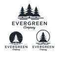 Evergreen / Pine tree Logo design inspiration - Vector Royalty Free Stock Photo