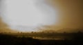 Evergreen rainforest mountains captured during an early foggy morning at Kaziranga National Park, Assam, Northeast, India. Royalty Free Stock Photo