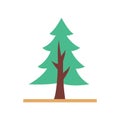 Evergreen tree   Line Style vector icon which can easily modify or edit Royalty Free Stock Photo