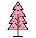 Evergreen Trees Isolated Vector Icon that can be easily modified or edit Royalty Free Stock Photo