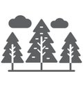 Evergreen Trees Isolated Vector Icon that can be easily modified or edit Royalty Free Stock Photo