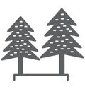 Evergreen Trees Isolated Vector Icon that can be easily modified or edit Royalty Free Stock Photo