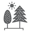 Evergreen Trees Isolated Vector Icon that can be easily modified or edit Royalty Free Stock Photo