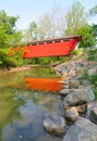 Everitt Road Red Covered Bridge Royalty Free Stock Photo