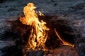 Everlasting or eternal fire called Yanartas by mount Chimera which is near to Olympos