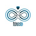 Everlasting Friendship, forever friends, creative vector symbol