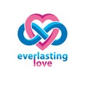 Everlasting Love concept, symbol created with infinity lo