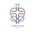 Everlasting Love of God vector creative symbol design combined w