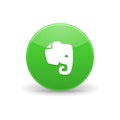 Evernote icon, simple style