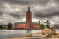 Evert Taube Monument and Stockholm city hall