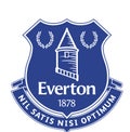 Everton football club logo editorial illustrative on white background Royalty Free Stock Photo