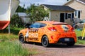 Every child maters car, man driving awareness about residential schools