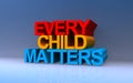 Every child matters on blue