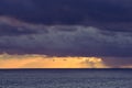 Every cloud has a sliver lining. Sunset near Huisduinen, Den Helder