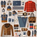 Every day carry and outfit accessories Royalty Free Stock Photo