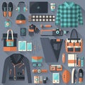 Every day carry and outfit accessories Royalty Free Stock Photo
