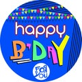 happy birthday to all of you! vector design Royalty Free Stock Photo