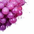 Crisp Delights Grape Glistening with Freshness and Water Droplets. Generative AI