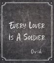 Every lover Ovid quote Royalty Free Stock Photo