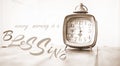 Every Morning Is A Blessing Phrase On A Background With Rustic Clock - Vintage Old Fashioned Clock