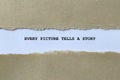 every picture tells a story on white paper Royalty Free Stock Photo