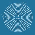 Round Maze Game Labyrinth Puzzle Vector Illustration Royalty Free Stock Photo